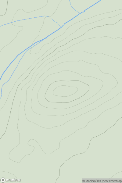 Thumbnail image for Knock Hill [Firth of Forth to the River Tweed] showing contour plot for surrounding peak